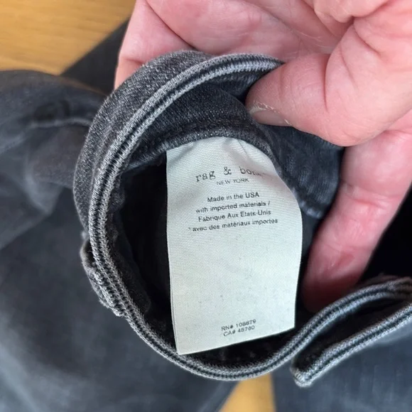 Rag & Bone Dre Low-Rise Slim Boyfriend Jeans in Night Rider 29 - Picture 5 of 14